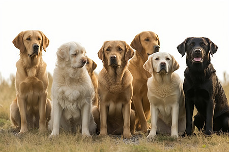 猎犬和拉布拉多犬背景图片