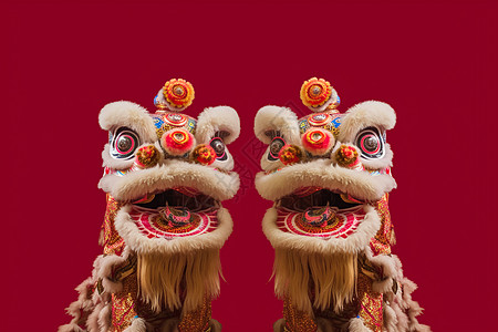 中国新年舞狮图片