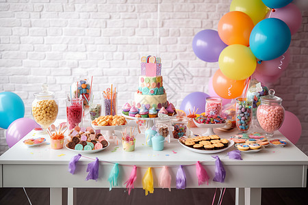 生日派对糖果甜品高清图片