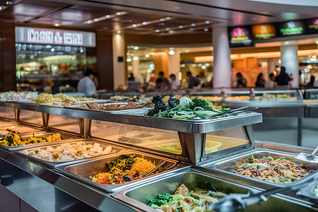 食堂自助餐盒饭自助餐图片素材