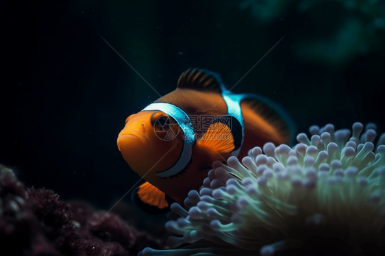海葵中的小丑鱼图片