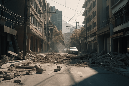 地震废墟地震灾害背景设计图片