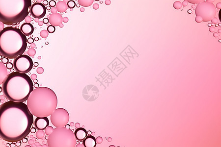 抽象的粉红色气泡背景图片