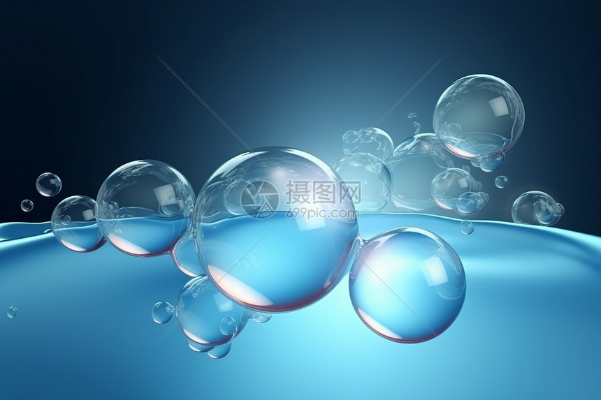 液体气泡水背景图片