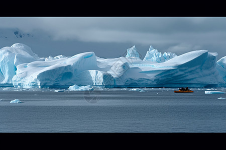南极旅行南极半岛冰山背景