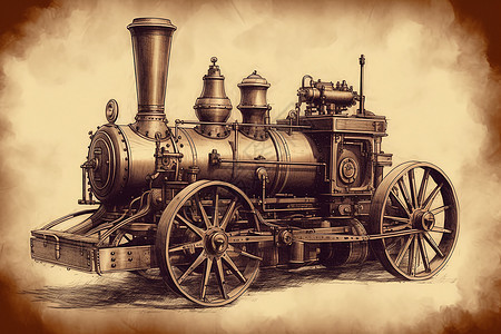 蒸汽机原稿设计图图片