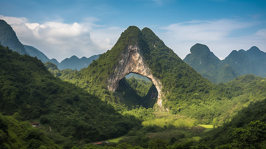 山崖山洞景色图片