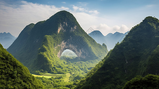 大山深处的月山背景