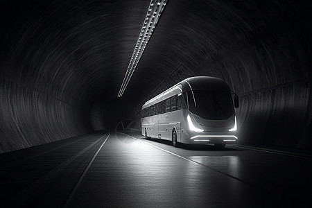 氢燃料电池巴士背景图片