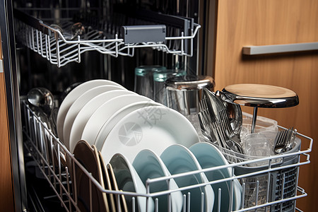 洗碗机清洗碗碟图片