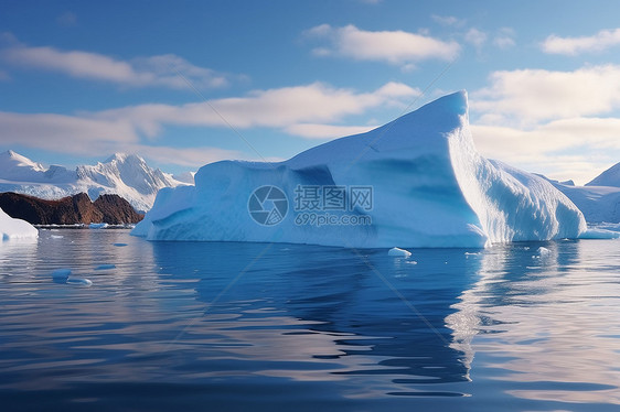 冰川融化的美景图片