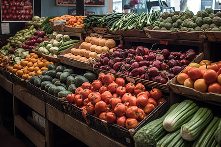 蔬菜农贸市场柜台图图片