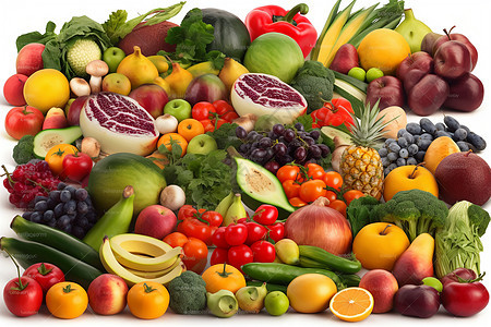 新鲜水果和蔬菜图片背景图片