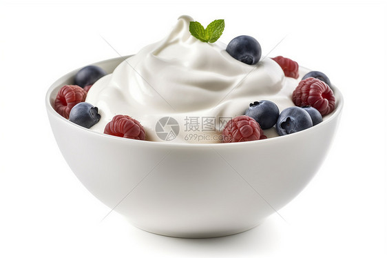 酸奶拌水果图片图片