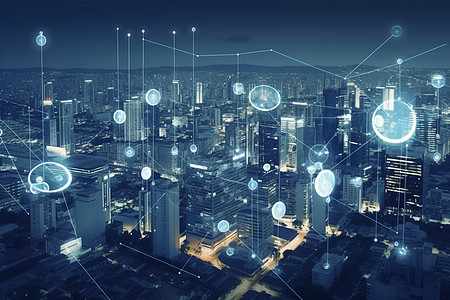 智慧科技城市背景图片