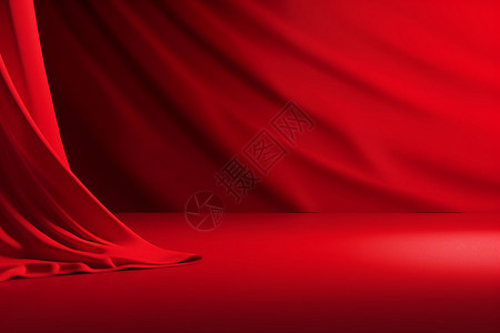 红色聚光灯背景布背景图片