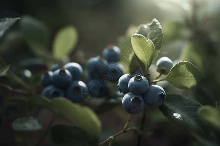 蓝莓水果特写图片
