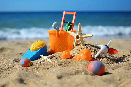 儿童沙滩塑料玩具图片