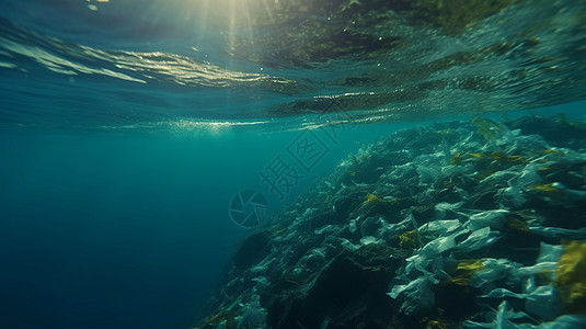 海洋污染概念图图片