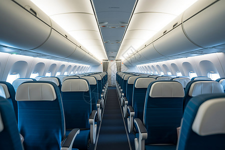 飞机出行整洁的飞机座位图设计图片