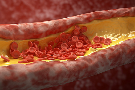 动脉中的胆固醇斑块医学概念图片