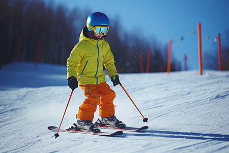 滑雪人物冬季滑雪背景