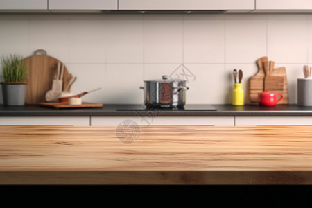 家居厨房的木质台面图片