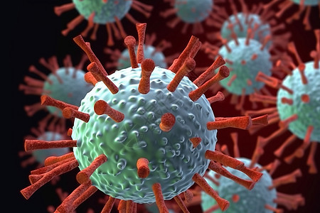 白细胞攻击病毒免疫图片