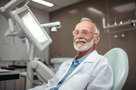 著名的牙科医生工作肖像图片