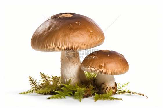 农场培育新鲜的蘑菇概念图图片