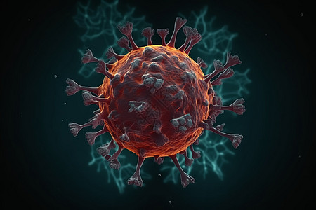 三维病毒细胞分子图片