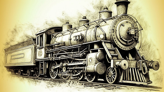 蒸汽机艺术设计图纸图片