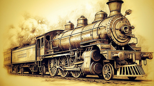 蒸汽火车设计图纸图片
