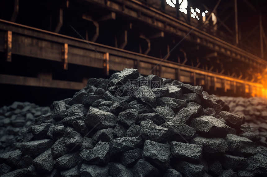 一堆煤炭图片