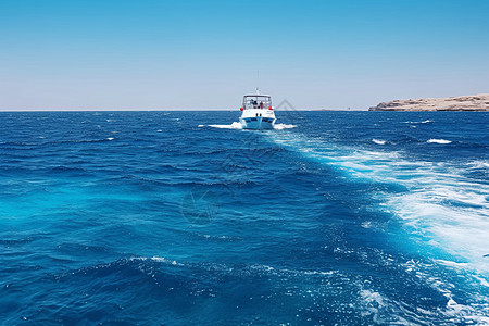 船海浪蓝色的海水背景