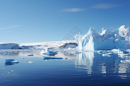 全球变暖的南极洲的自然景观背景图片
