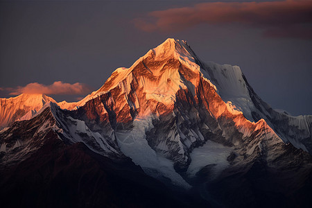 安纳普尔山起伏的山脉背景