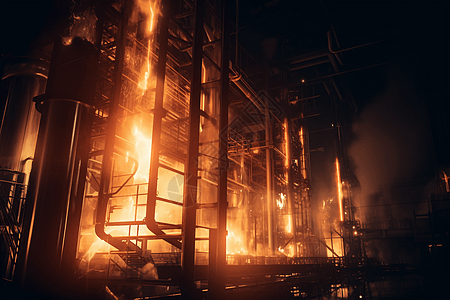 工厂火灾图片