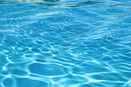 蓝色游泳池的水波背景高清图片