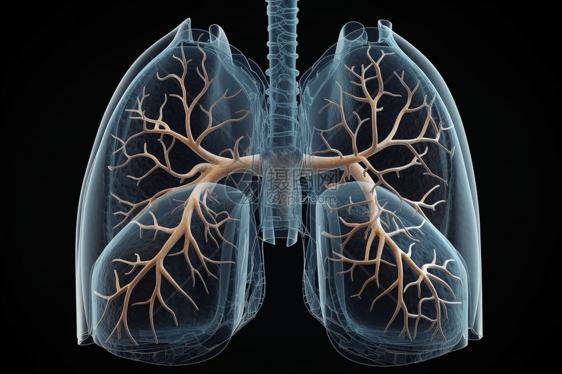 医学实验室的肺部模型图片