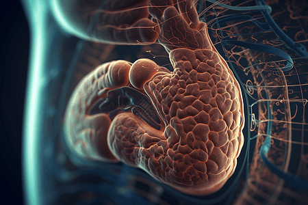 人体胃的3D模型图片