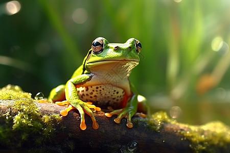 青蛙在自然栖息地图片