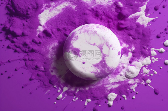 紫色色粉背景图片