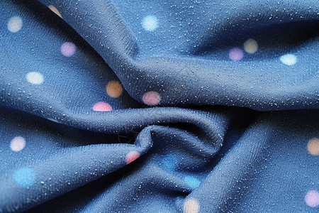 蓝色棉质平织面料的针织衫图片