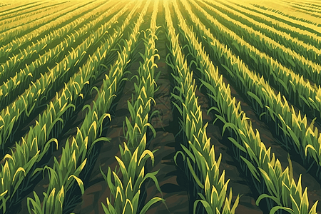 成排的玉米田图片