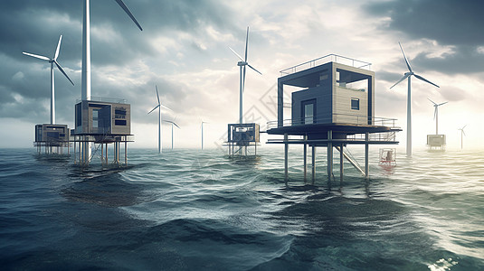 海上风电场发电的创新设计图片