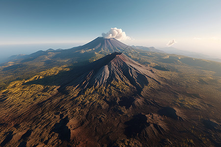 远处的山火山远处风景背景