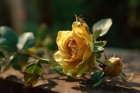 美丽的黄色玫瑰高清图片