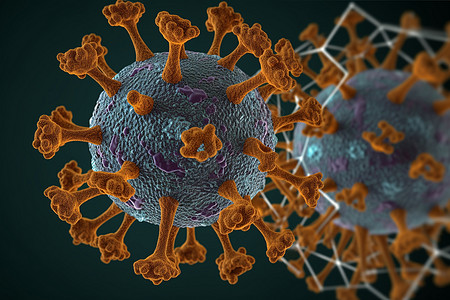 医疗3d病毒背景图片