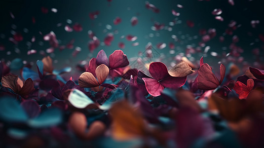 漂浮的花瓣背景图片